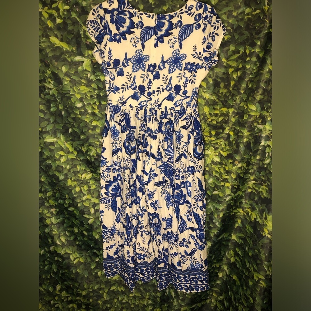 VENUS Lascana Blue and White Floral Dress - Picture 6 of 13
